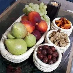 ظرف حصیری اردوخوری 4 تکه