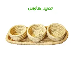 ظرف حصیری اردوخوری 4 تکه