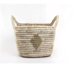 سبد حصیری دسته دار