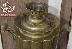 مشخصات و خرید سماور برنجی ذغالی قدیم ایران صنایع دستی اردبیل