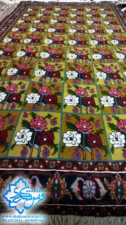 فرش دستبافت 6 متری گل رز اردبیل رنگ گیاهی | صنایع دستی خلخال