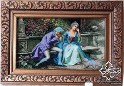 تابلو فرش دستبافت طرح دست بوسی بافت تبریز |  فروشگاه شکوری