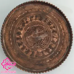 سینی مجمع مسی قلم زنی شده 70×70 سانتی متر