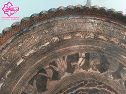 سینی مجمع مسی قلم زنی شده 70×70 سانتی متر