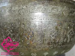 کاسه قلم کاری شده مسی قدیمی دوران قاجار | خرید صنایع دستی