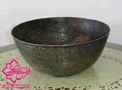 کاسه قلم کاری شده مسی قدیمی دوران قاجار | خرید صنایع دستی
