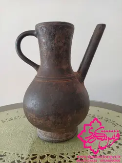 خرید آنلاین + قیمت آفتابه سیاه چدنی 100 سال پیش عتیقه و قدیمی