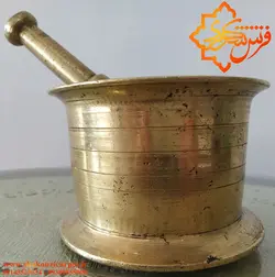 هاون (هونگ | هاونگ) با دسته برنجی قدیمی و عتیقه