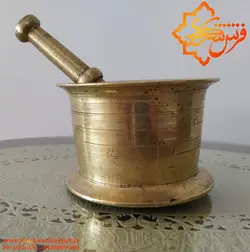 هاون (هونگ | هاونگ) با دسته برنجی قدیمی و عتیقه