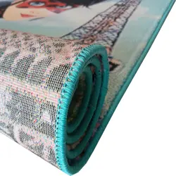 فرش اتاق کودک طرح دختر کفشدوزکی کد 1170