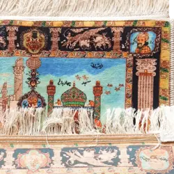 تابلو فرش چهار فصل ایران کد 4502