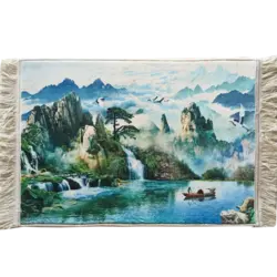 تابلو فرش آبشارهای کوه های لوتوس چین کد 5057