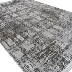 فرش وینتج طرح سایه روشن - فرش ماشینی کهنه نما کد 992-VH