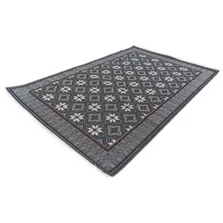 گلیم فرش نارسیس طرح لوزی کد75