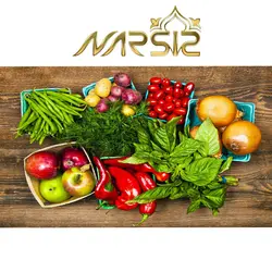 پادری آشپزخانه طرح سبزیجات مدل فرشینه کد 7039 | نارسیس کارپت