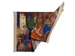 تابلو فرش پیانو زن کد 2236 | قیمت تابلو فرش فرانسوی ماشینی