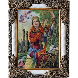 تابلو فرش چنگ نواز کد 0162 - فروشگاه نارسیس