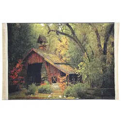 تابلو فرش کلبه قدیمی متروکه کد 1300 | قیمت تابلو فرش منظره