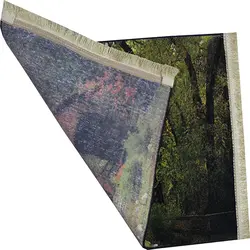 تابلو فرش کلبه قدیمی متروکه کد 1300 | قیمت تابلو فرش منظره