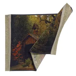 تابلو فرش کلبه قدیمی متروکه کد 1300 | قیمت تابلو فرش منظره