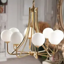 لوستر 8 شعله طلایی آژیرات مدل 601/8