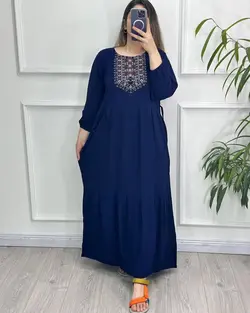 پیراهن ساحلی مدل آیدا جلو چاپی | فروشگاه اینترنتی کریانس
