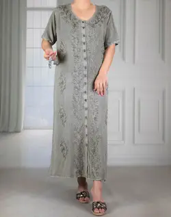 پیراهن ساحلی هندی سنگشور جلو دکمه دار | فروشگاه اینترنتی کریانس