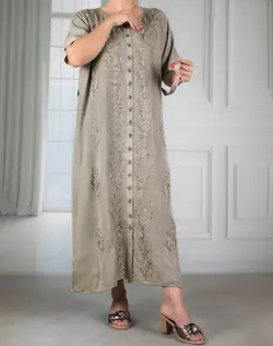 پیراهن ساحلی هندی سنگشور جلو دکمه دار | فروشگاه اینترنتی کریانس