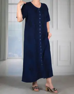 پیراهن ساحلی هندی سنگشور جلو دکمه دار | فروشگاه اینترنتی کریانس