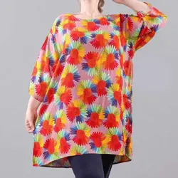 تونیک آستین سه ربع آفتابگردان | فروشگاه اینترنتی کریانس