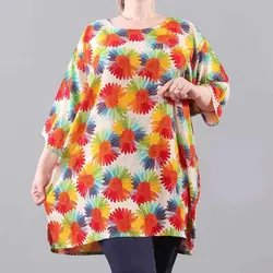 تونیک آستین سه ربع آفتابگردان | فروشگاه اینترنتی کریانس