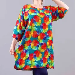 تونیک آستین سه ربع آفتابگردان | فروشگاه اینترنتی کریانس