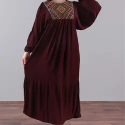 پیراهن ساحلی گلدوزی شده آستین خفاشی | فروشگاه اینترنتی کریانس