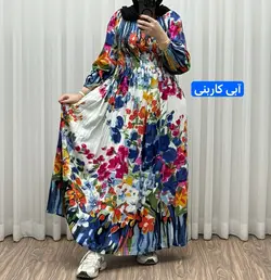 پیراهن ساحلی خارجی مدل آبرنگی آستین بلند | فروشگاه اینترنتی کریانس