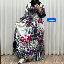 پیراهن ساحلی خارجی مدل آبرنگی آستین بلند | فروشگاه اینترنتی کریانس