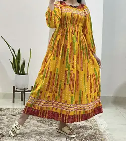 جدول سایز بندی پیراهن ساحلی سینه کش آستین دار هندی اطلس | فروشگاه اینترنتی کریانس
