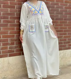 پیراهن ساحلی گلدوزی شده مدل لاوین | فروشگاه اینترنتی کریانس