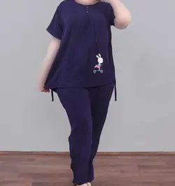 بلوز شلوار نخی طرح عروسکی | فروشگاه اینترنتی کریانس