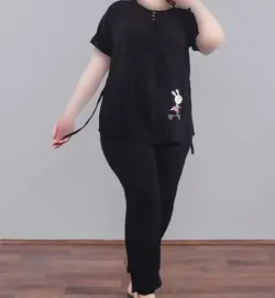 بلوز شلوار نخی طرح عروسکی | فروشگاه اینترنتی کریانس