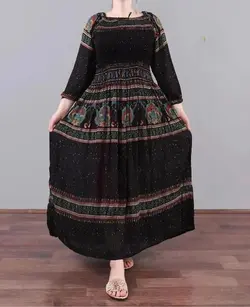 پیراهن کریشه نخی طرح مونکو | فروشگاه اینترنتی کریانس