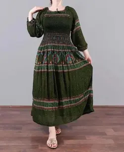 پیراهن کریشه نخی طرح مونکو | فروشگاه اینترنتی کریانس