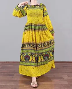 پیراهن کریشه نخی طرح مونکو | فروشگاه اینترنتی کریانس