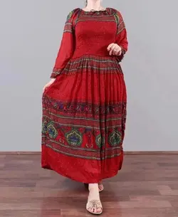 پیراهن کریشه نخی طرح مونکو | فروشگاه اینترنتی کریانس