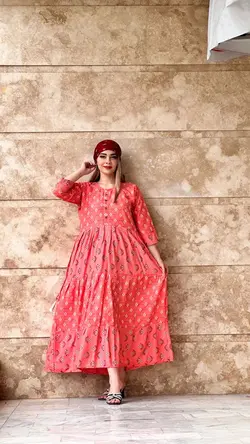 پیراهن هندی سنگشور طرح اشتیاق | فروشگاه اینترنتی کریانس