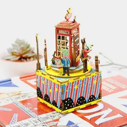 جعبه موسیقی روبوتایم طرح کیوسک تلفن (Phone Booth AM401) - کتابفروشی روباه قرمز