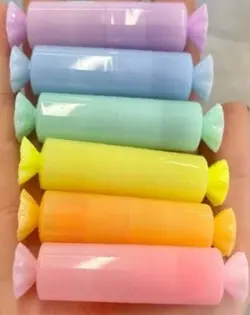 هایلایتر شکلات استوانه‌ای 6 رنگ - کتابفروشی روباه قرمز