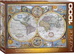 پازل 1000 تکه antique world map - کتابفروشی روباه قرمز