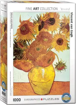 پازل یوروگرافیک 1000 قطعه twelve sunflowers - vincent van gogh - کتابفروشی روباه قرمز