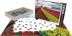 پازل یوروگرافیک 1000 قطعه tulip fields - کتابفروشی روباه قرمز