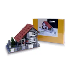 ماکت ساختنی اشل - مدل ویلای دو طبقه 367 قطعه - کتابفروشی روباه قرمز